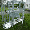 Other side view of beef crush with side gates opne